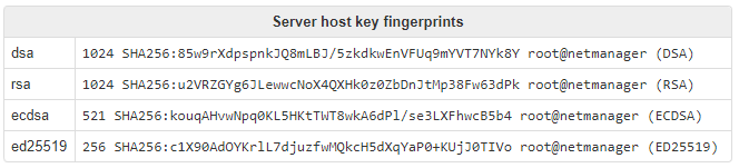 Viewing host keys